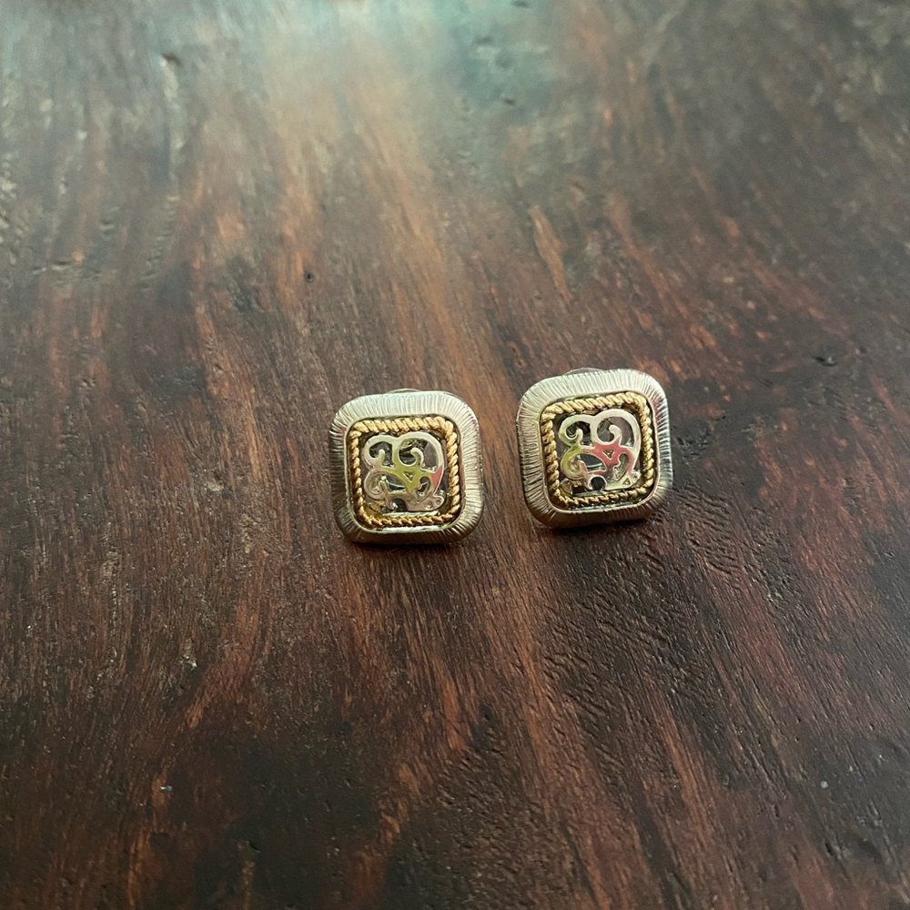 silver & gold studs